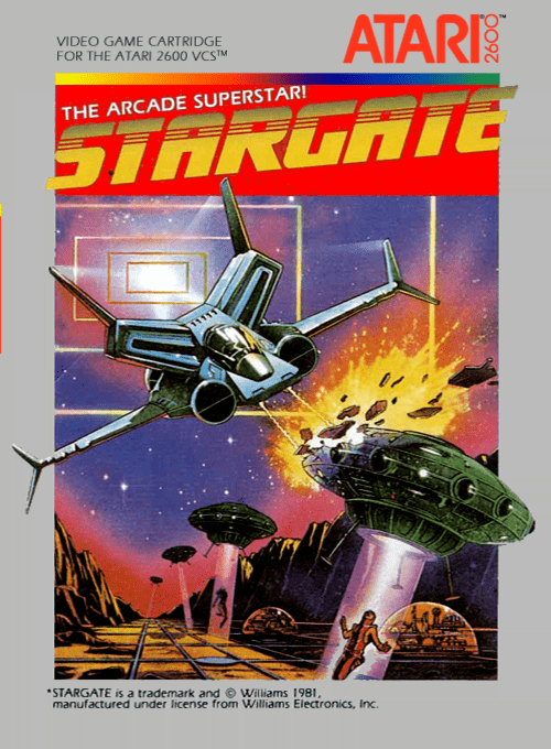 Stargate box art for Atari 2600